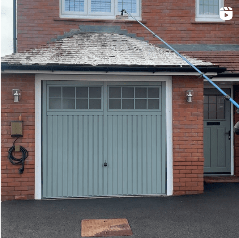 soft wash Jetwashing and cleaning garden flags